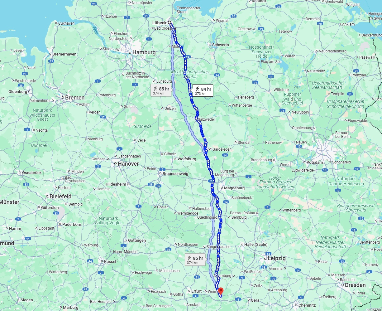 Anreise von Lübeck Zu Jena Über 