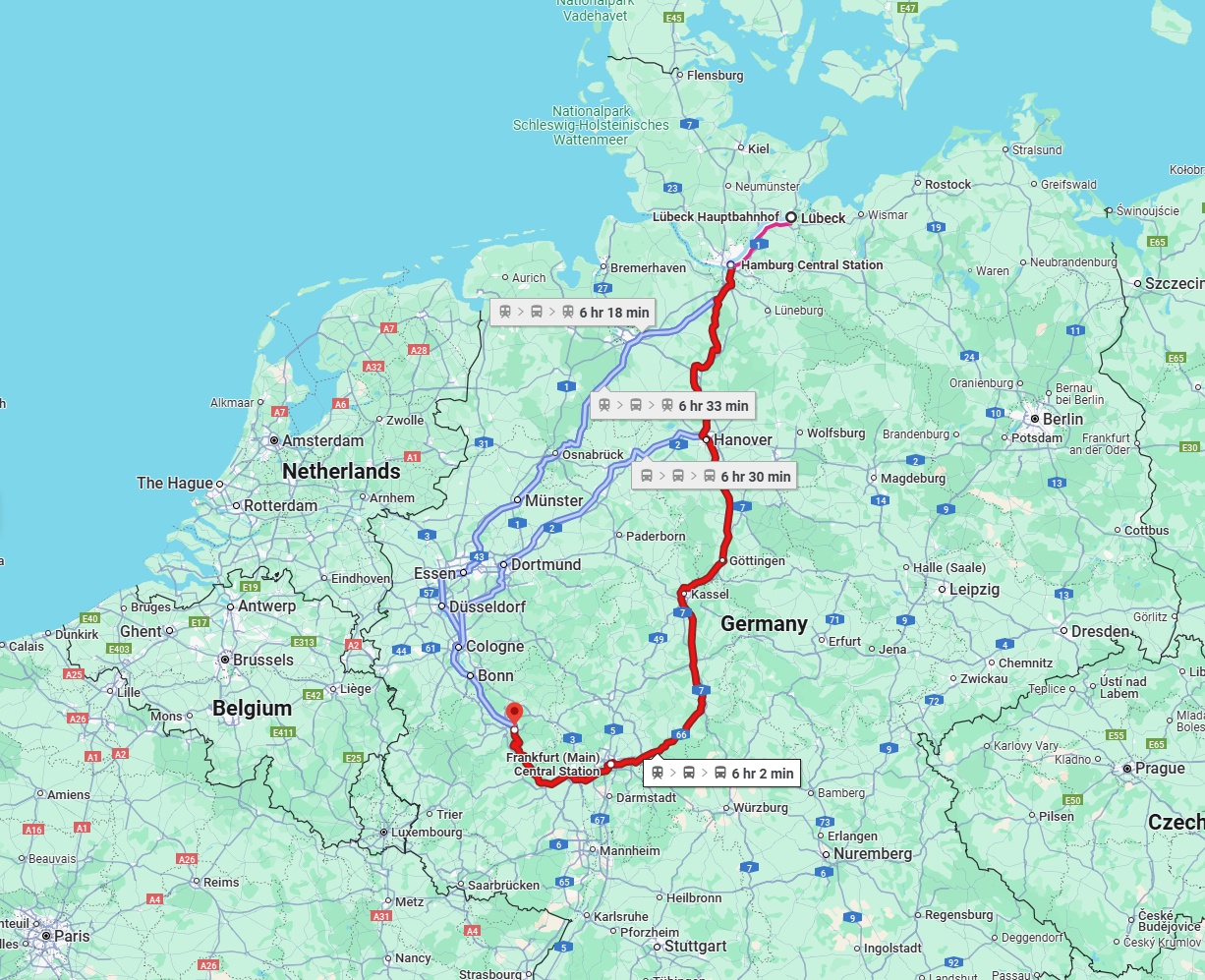 Anreise von Lübeck Zu Koblenz Über 