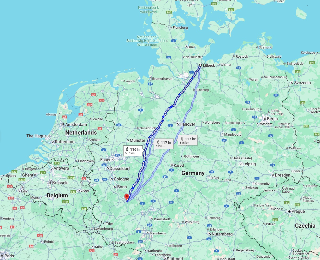 Anreise von Lübeck Zu Koblenz Über 