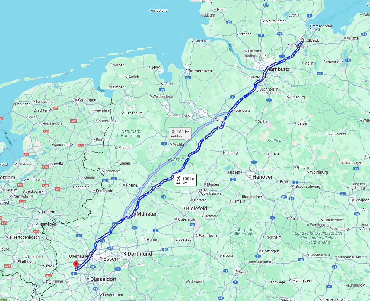 Anreise von Lübeck Zu Krefeld Über 