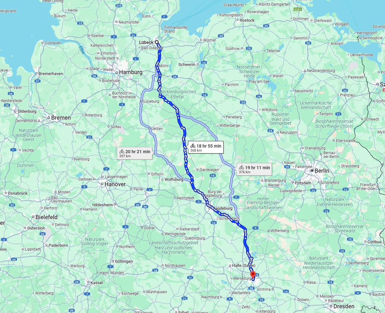 Anreise von Lübeck Zu Leipzig Über 