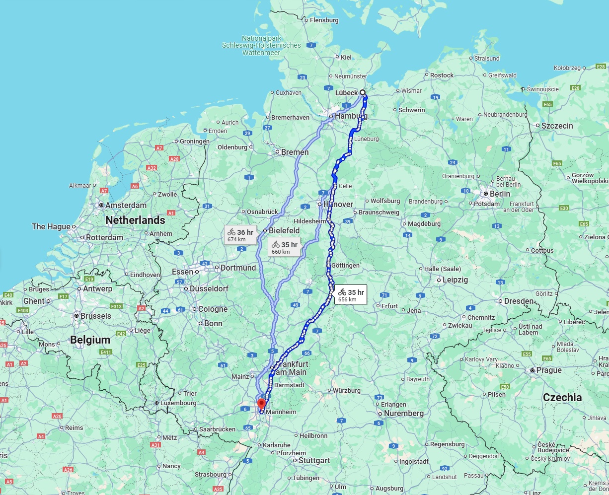 Anreise von Lübeck Zu Ludwigshafen am Rhein Über 