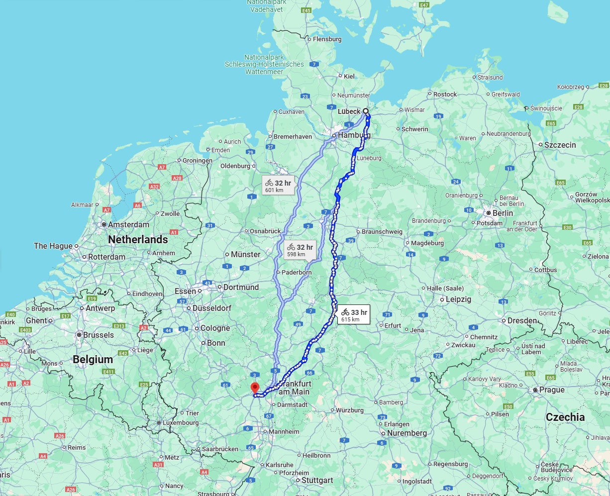 Anreise von Lübeck Zu Mainz Über 