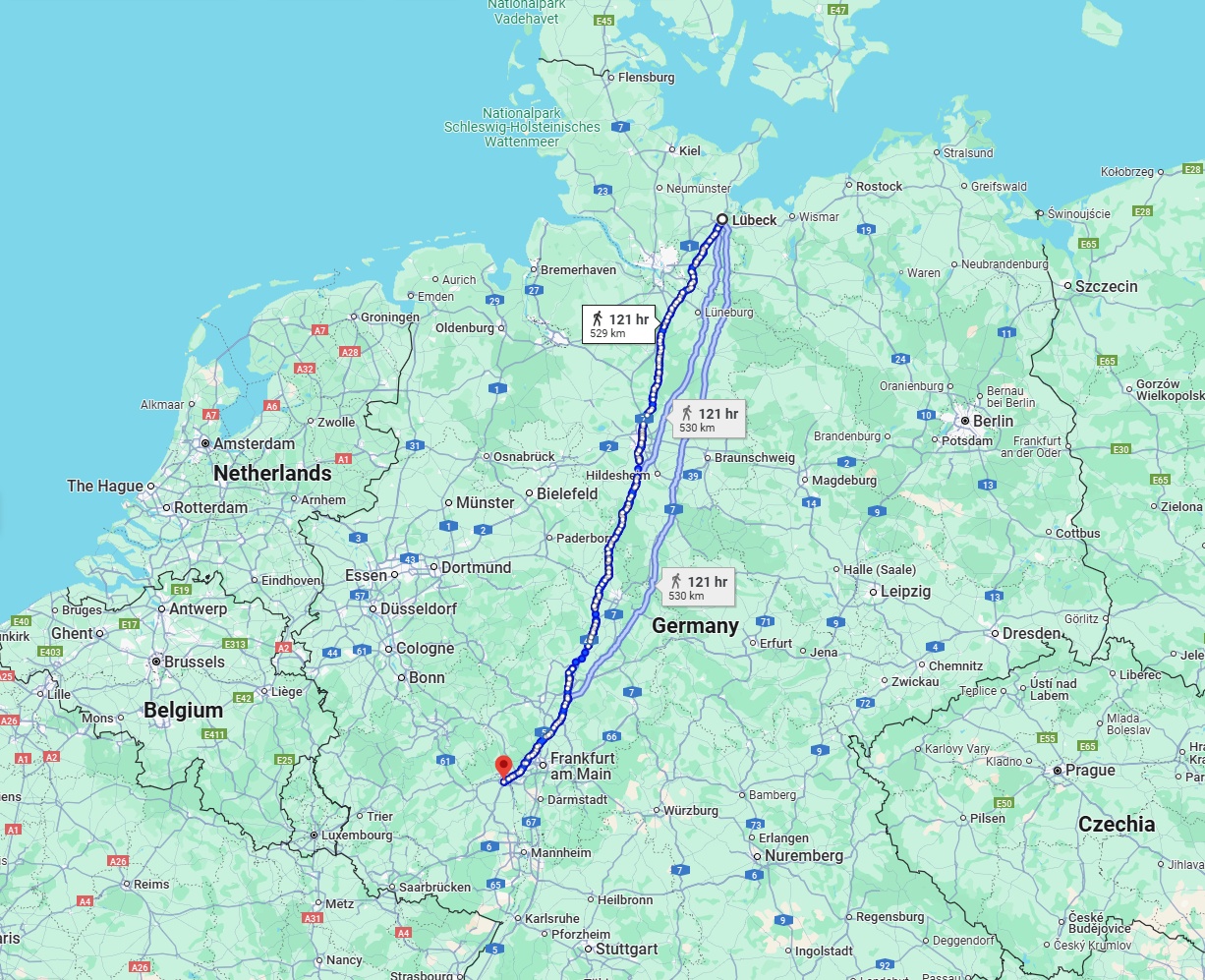 Anreise von Lübeck Zu Mainz Über 