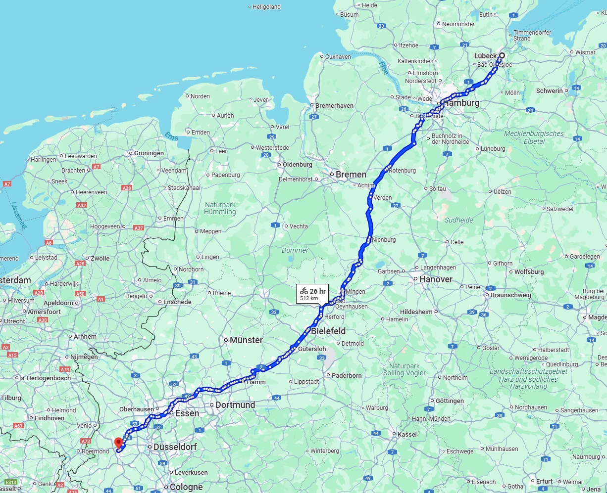 Anreise von Lübeck Zu Mönchengladbach Über 