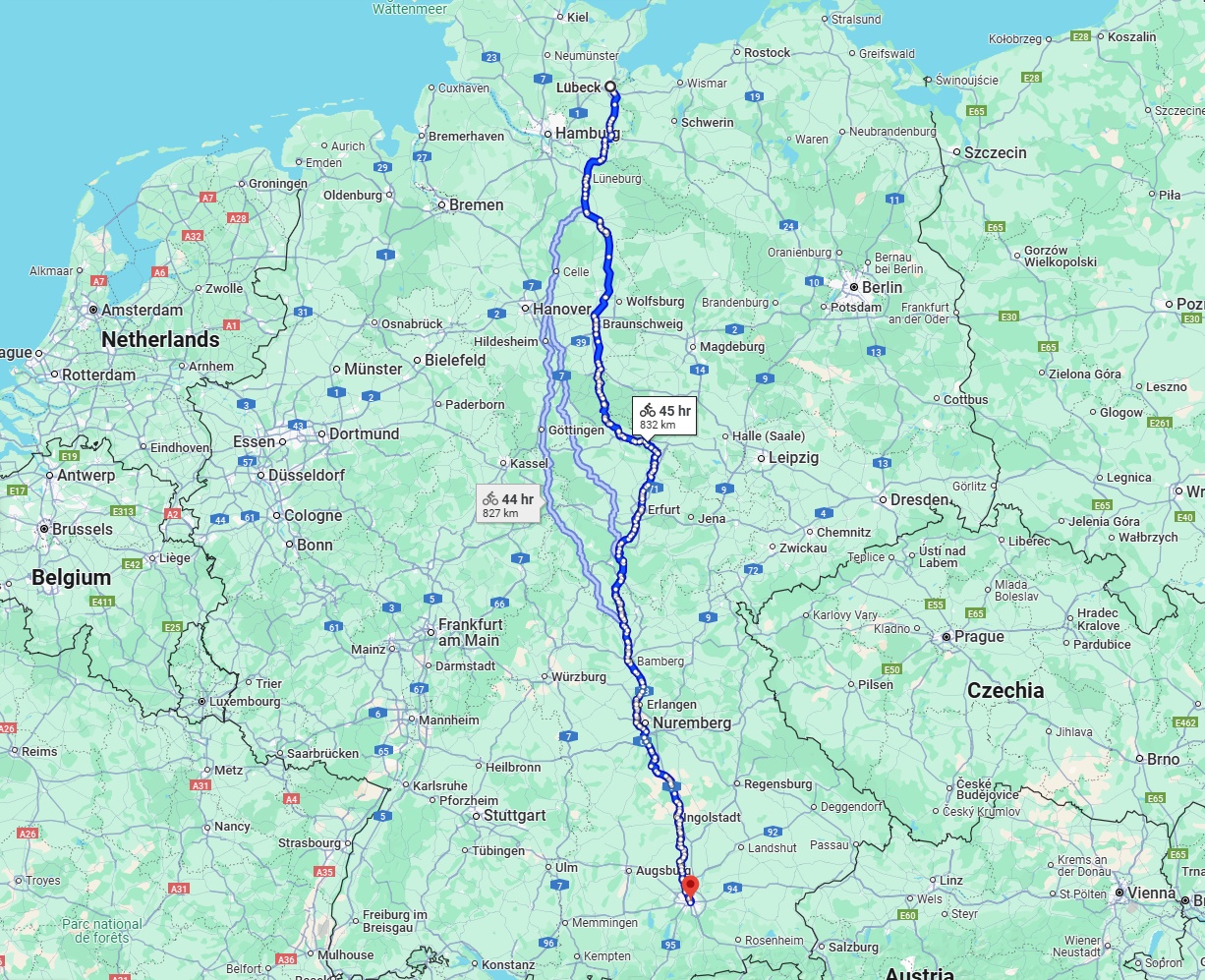 Anreise von Lübeck Zu München Über 