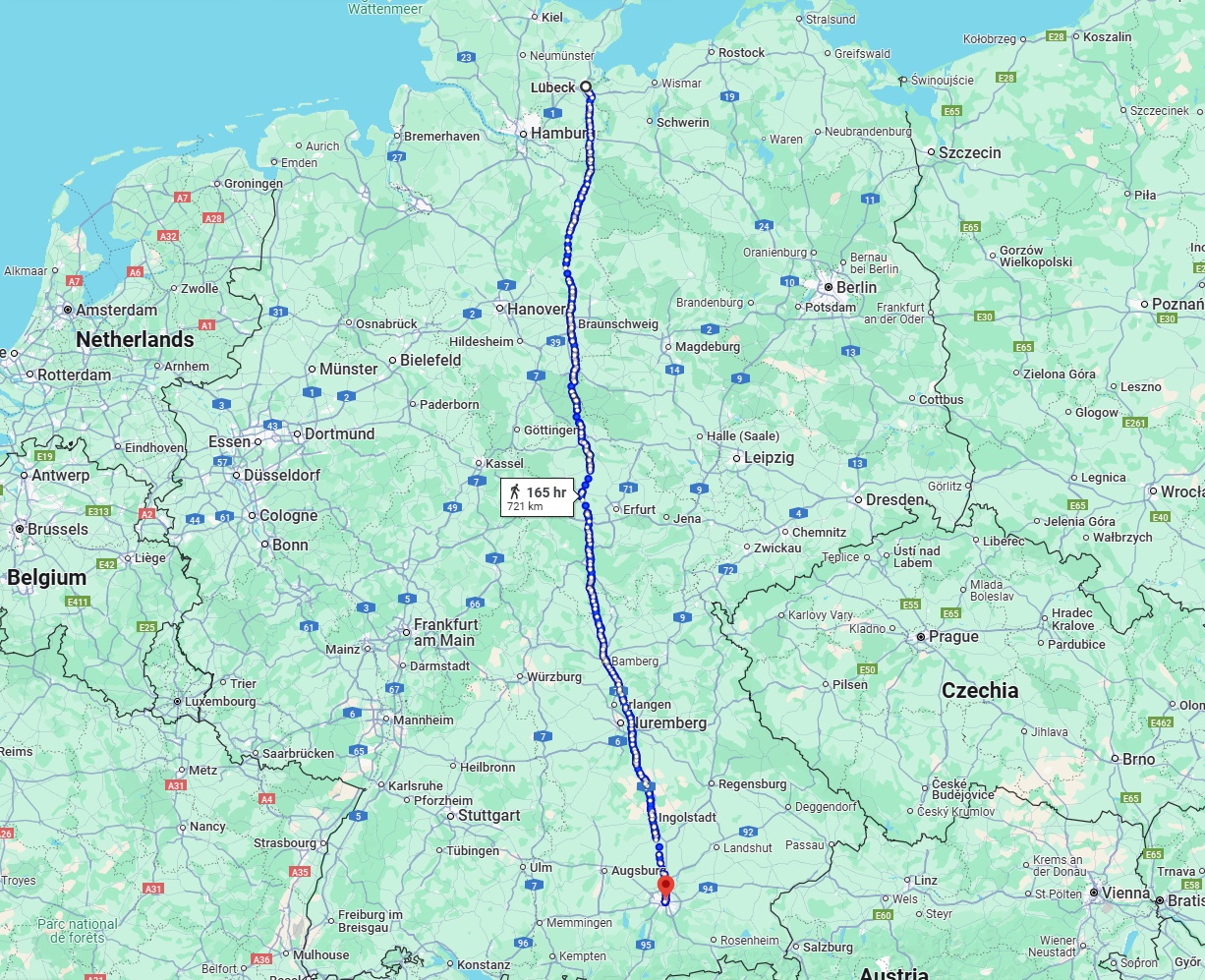 Anreise von Lübeck Zu München Über 