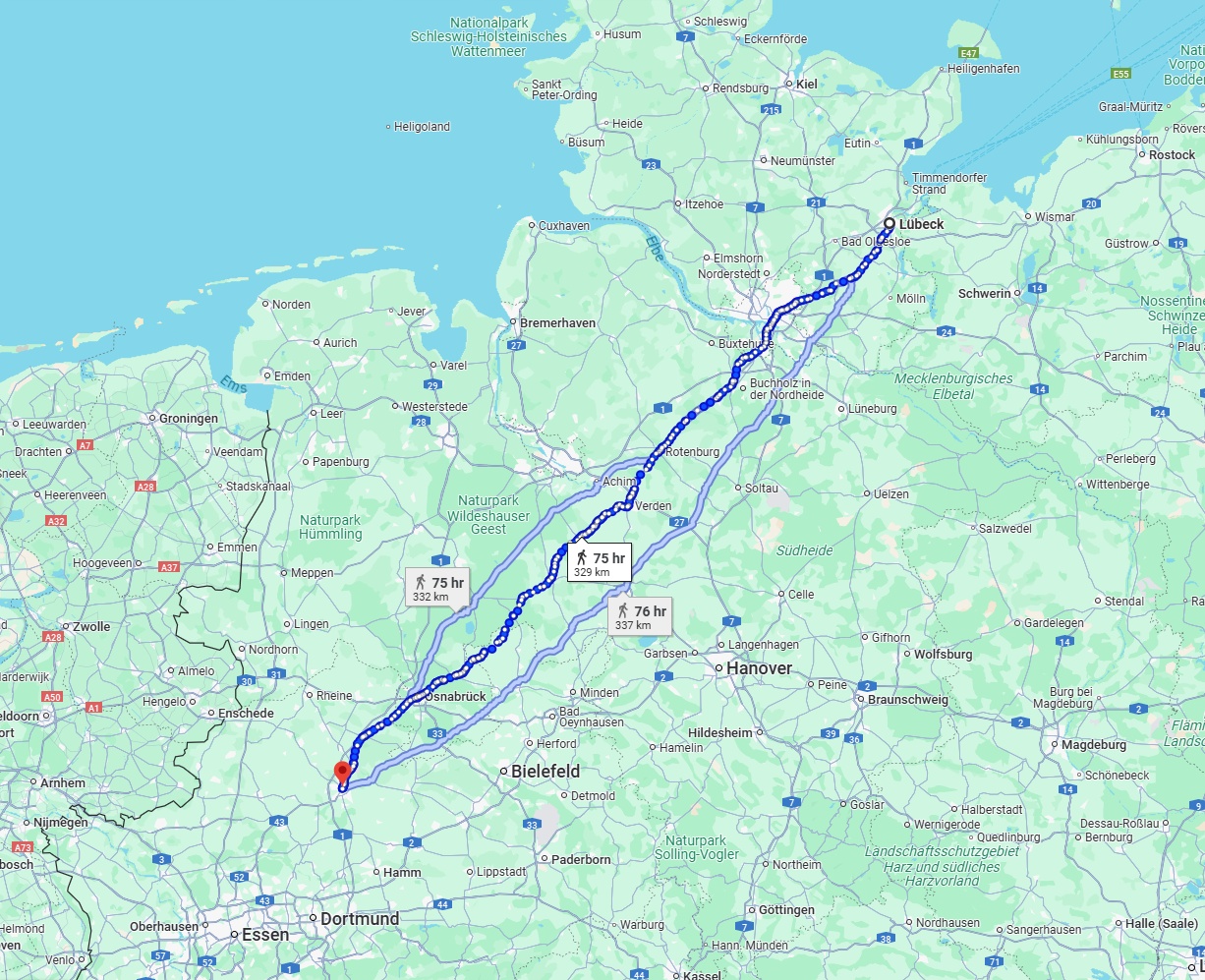 Anreise von Lübeck Zu Münster Über 