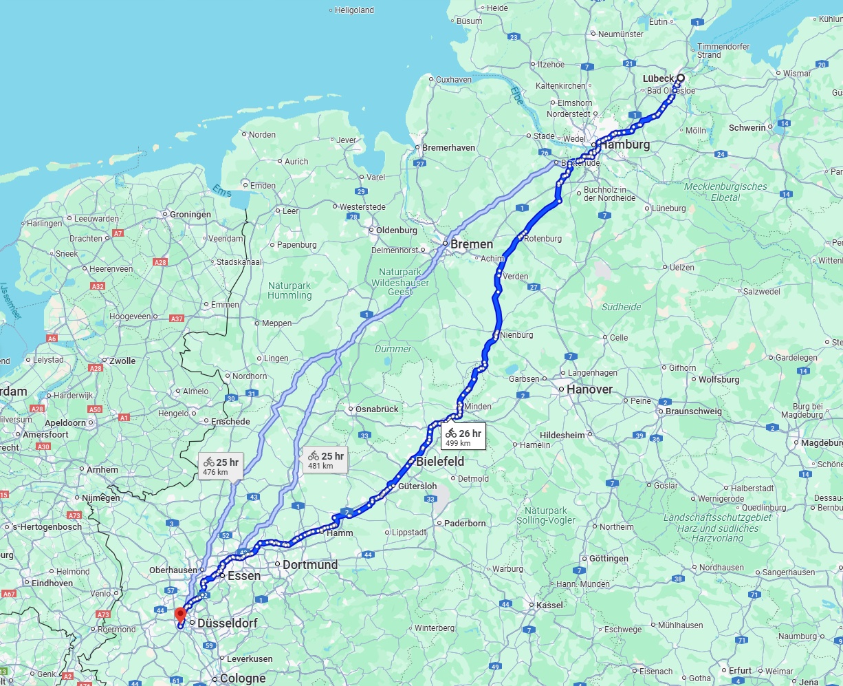 Anreise von Lübeck Zu Neuss Über 