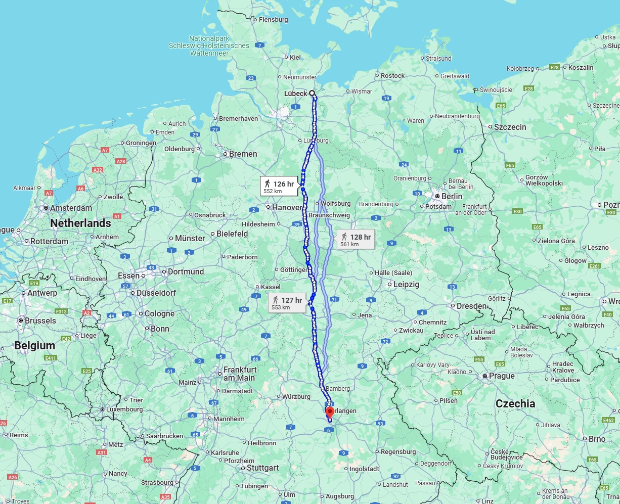 Anreise von Lübeck Zu Nürnberg Über 