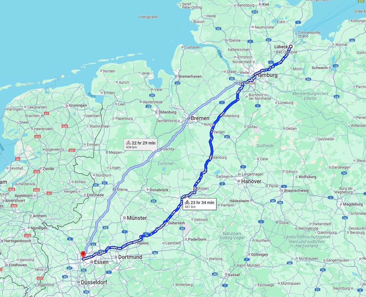 Anreise von Lübeck Zu Oberhausen Über 