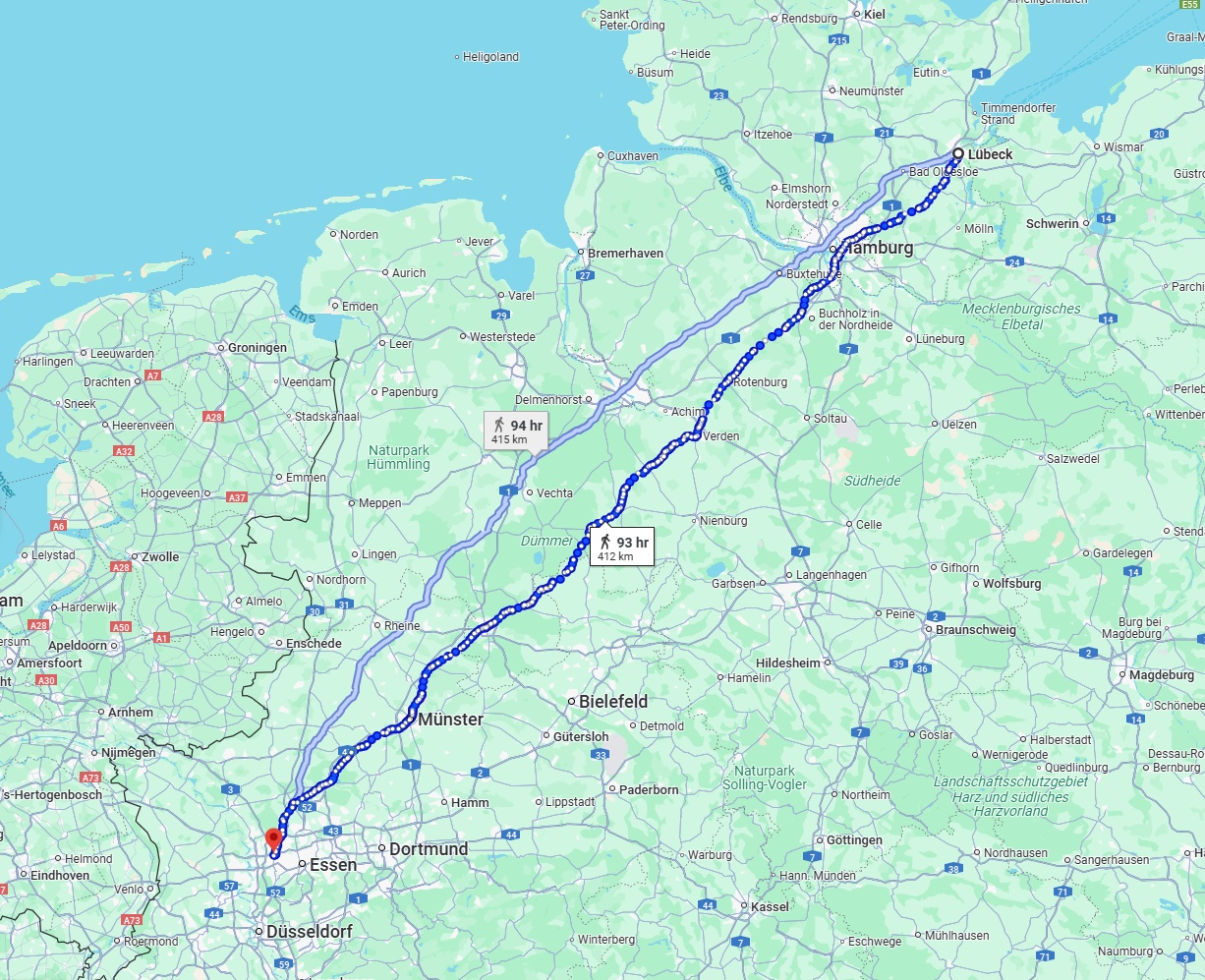 Anreise von Lübeck Zu Oberhausen Über 