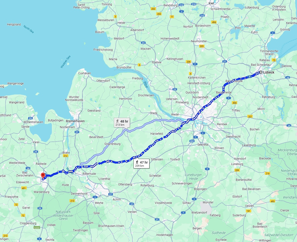 Anreise von Lübeck Zu Oldenburg Über 