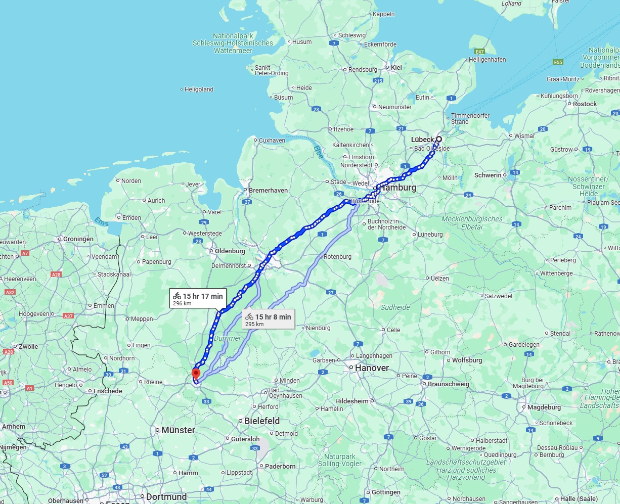 Anreise von Lübeck Zu Osnabrück Über 