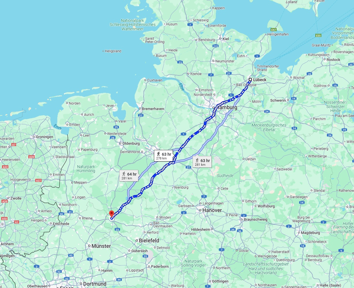 Anreise von Lübeck Zu Osnabrück Über 