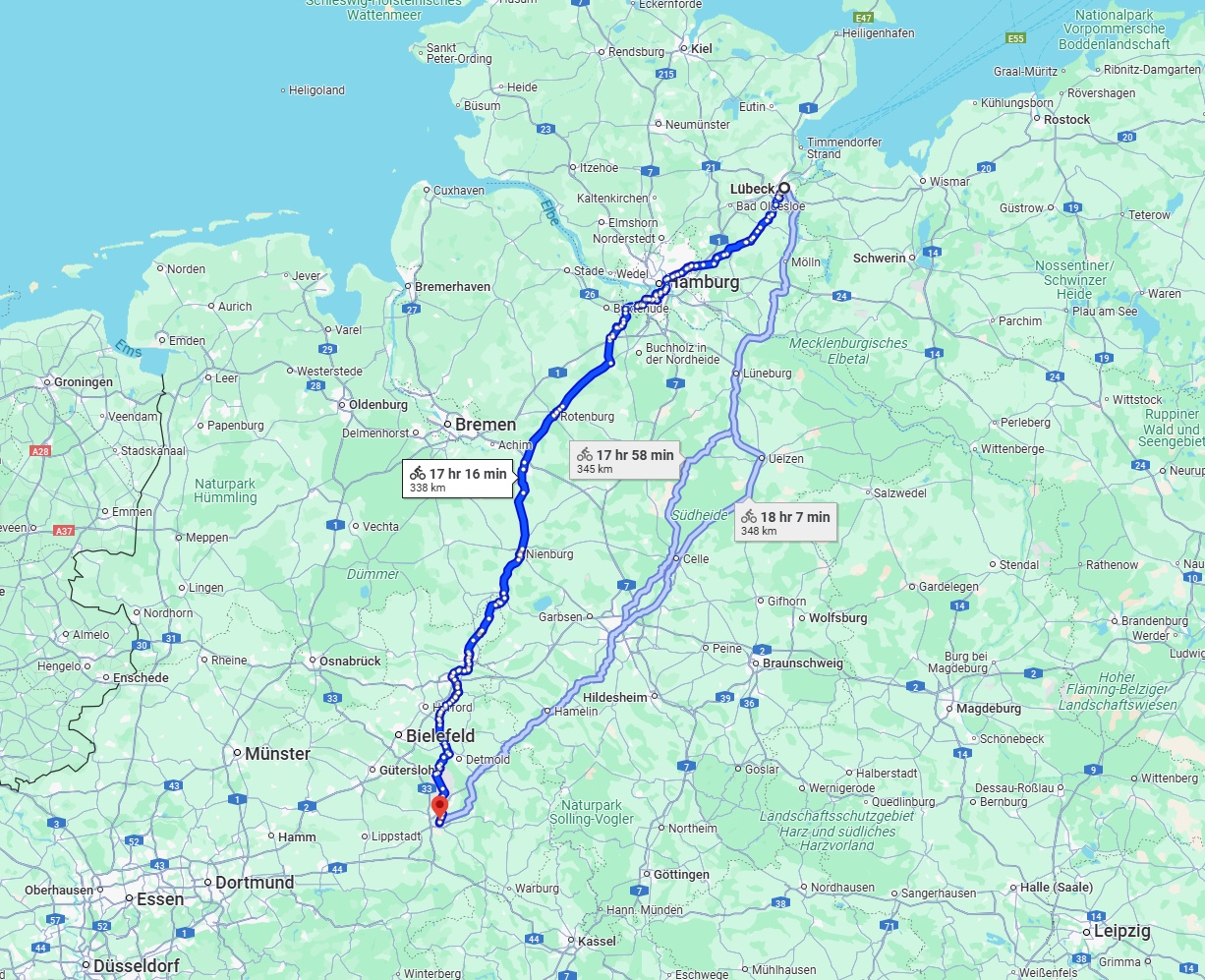 Anreise von Lübeck Zu Paderborn Über 