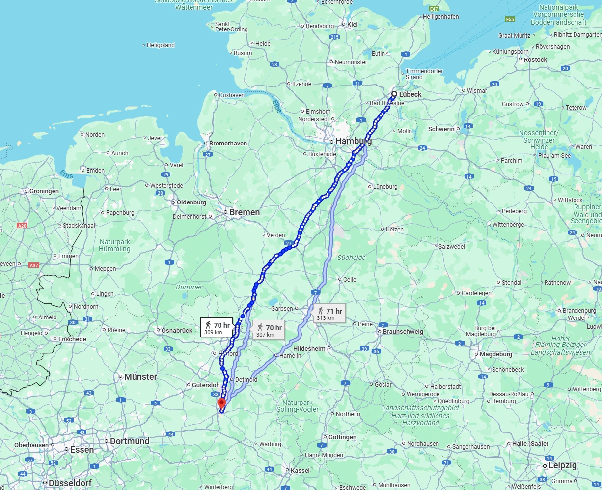 Anreise von Lübeck Zu Paderborn Über 