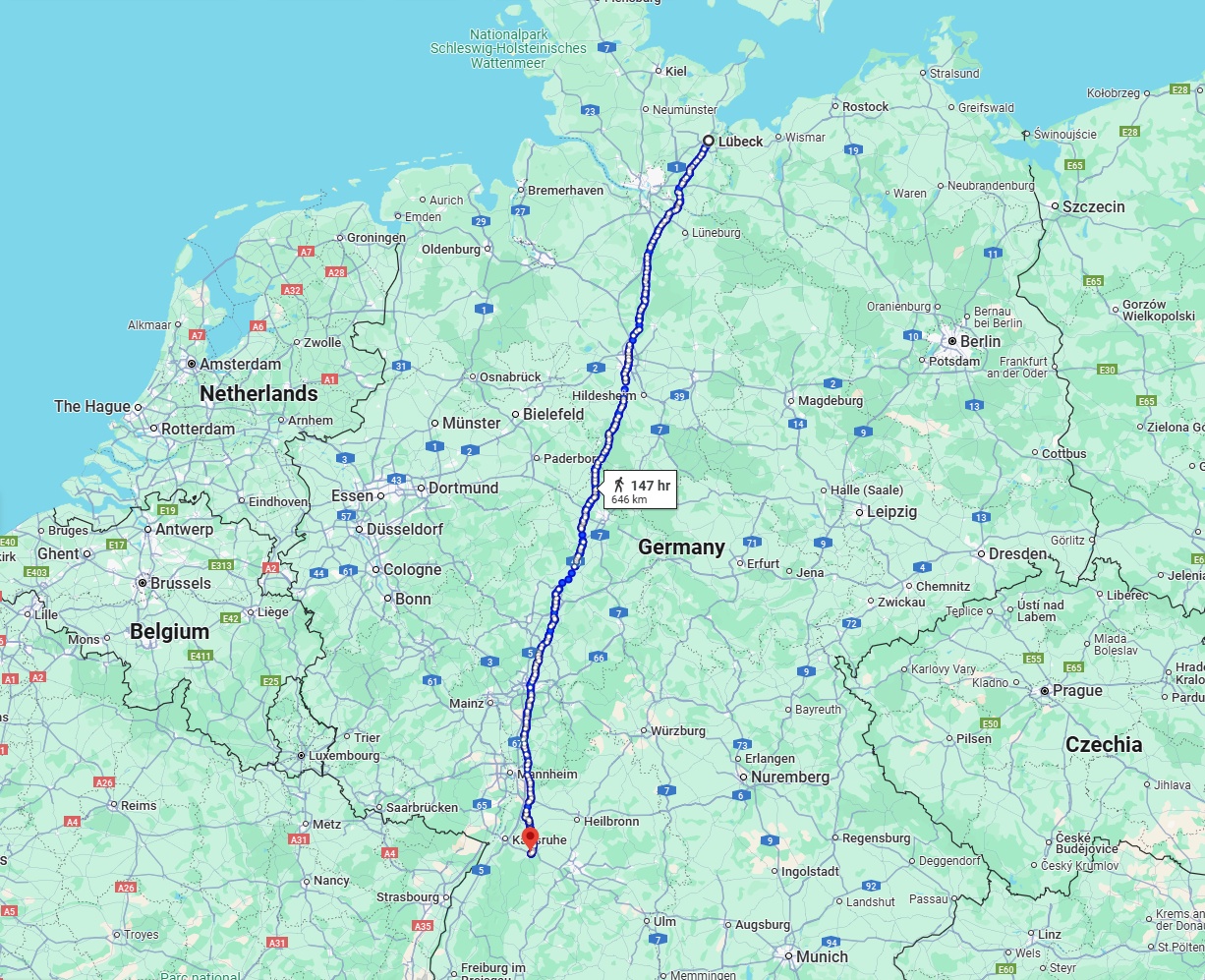 Anreise von Lübeck Zu Pforzheim Über 
