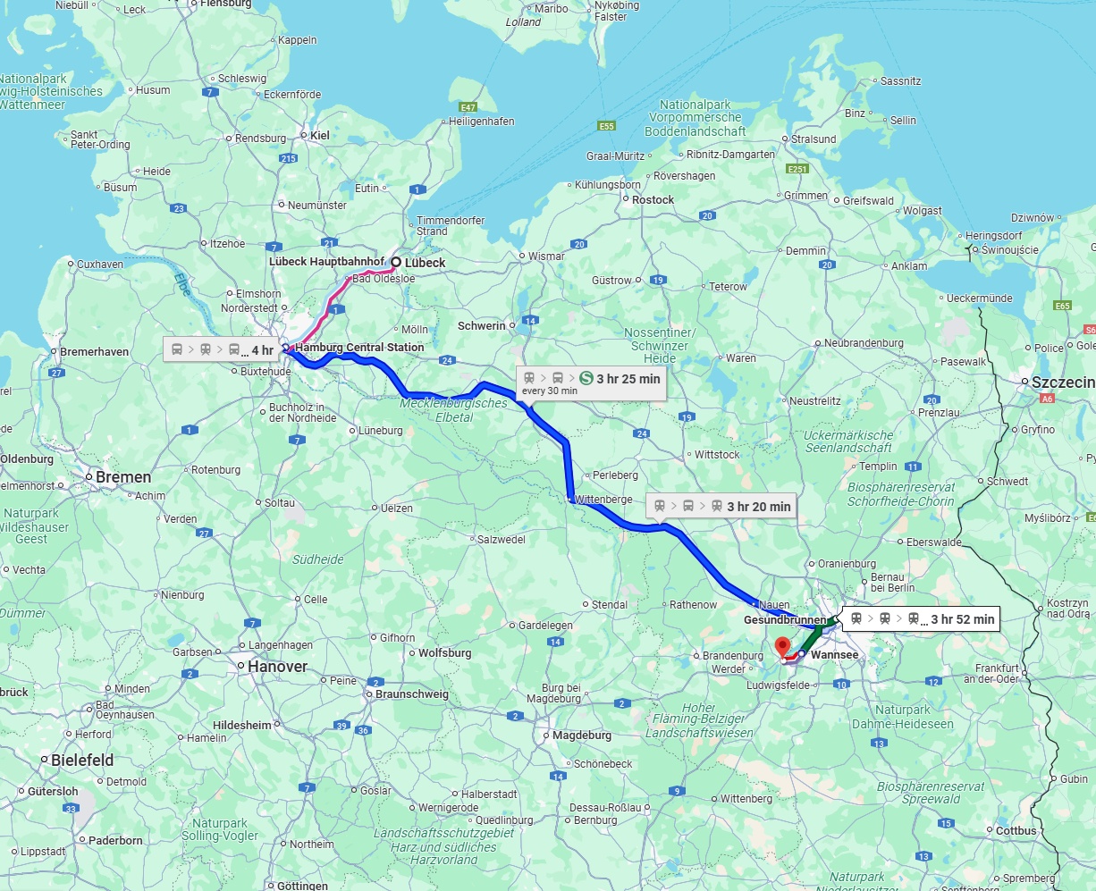Anreise von Lübeck Zu Potsdam Über 