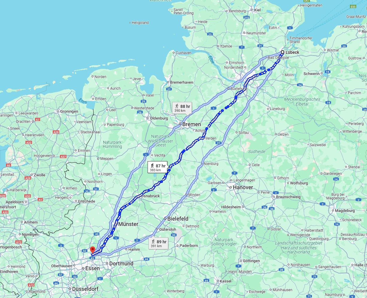 Anreise von Lübeck Zu Recklinghausen Über 