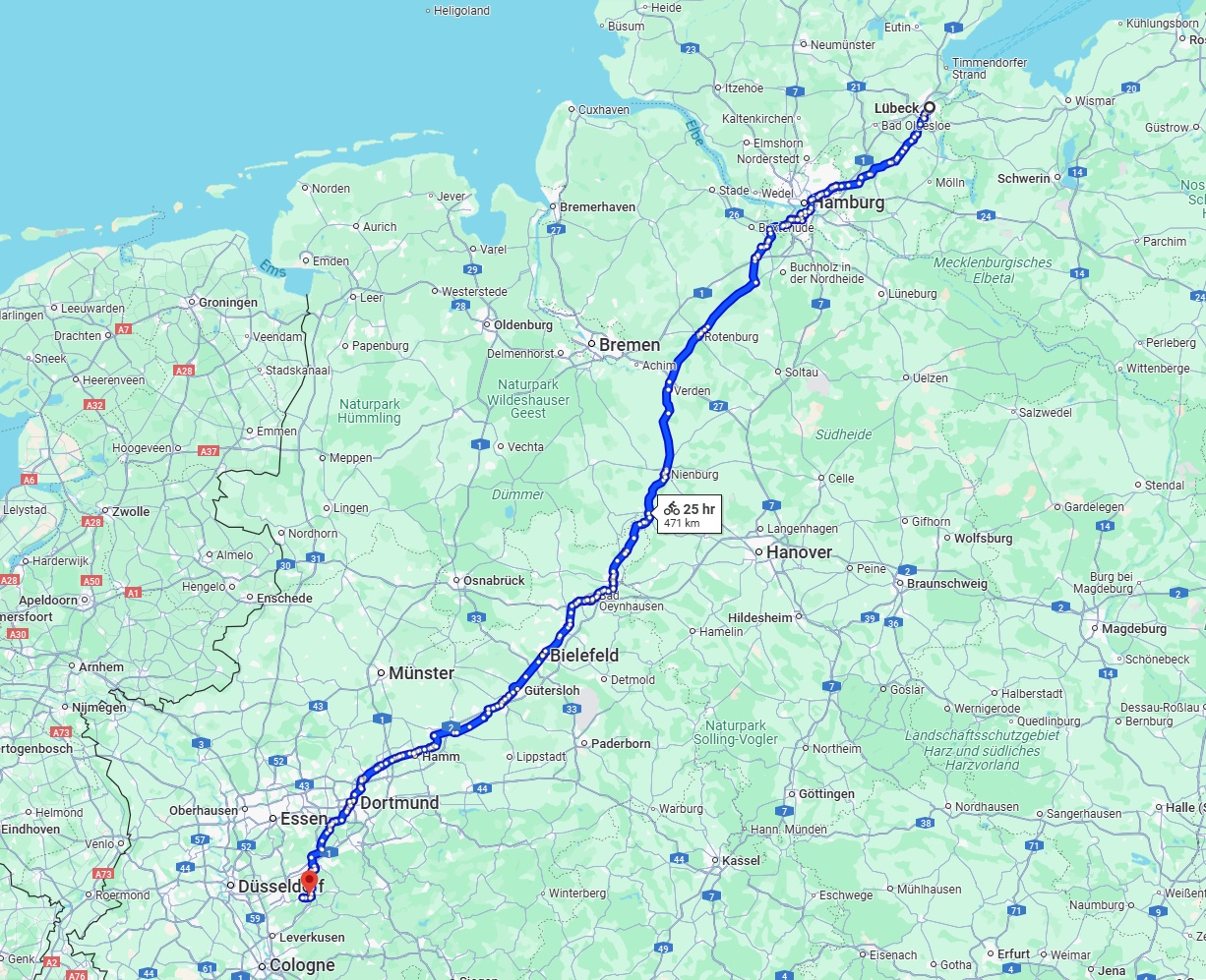 Anreise von Lübeck Zu Remscheid Über 