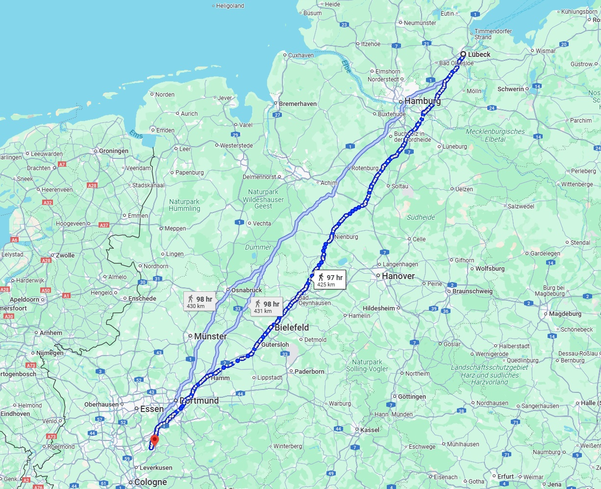 Anreise von Lübeck Zu Remscheid Über 