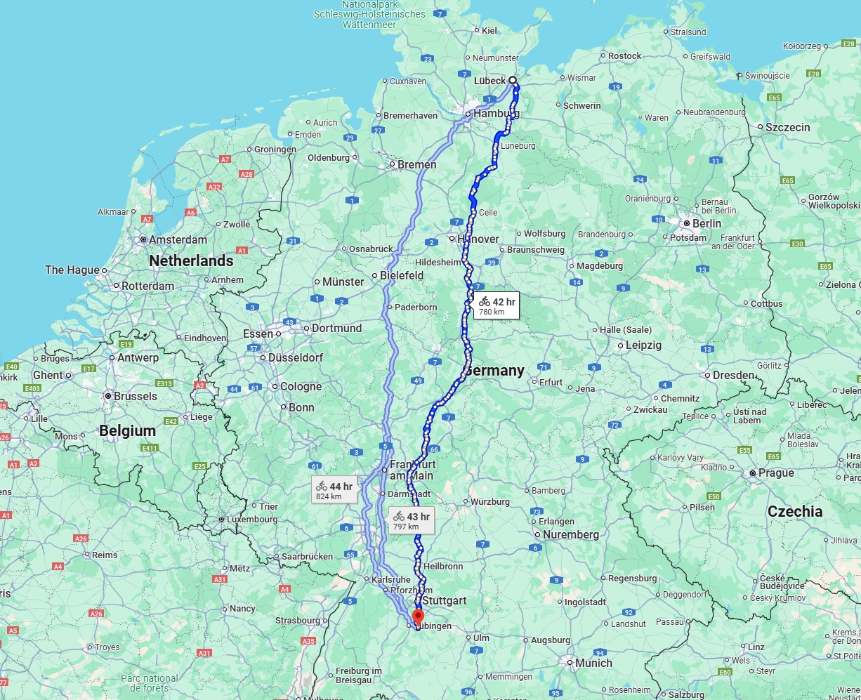 Anreise von Lübeck Zu Reutlingen Über 