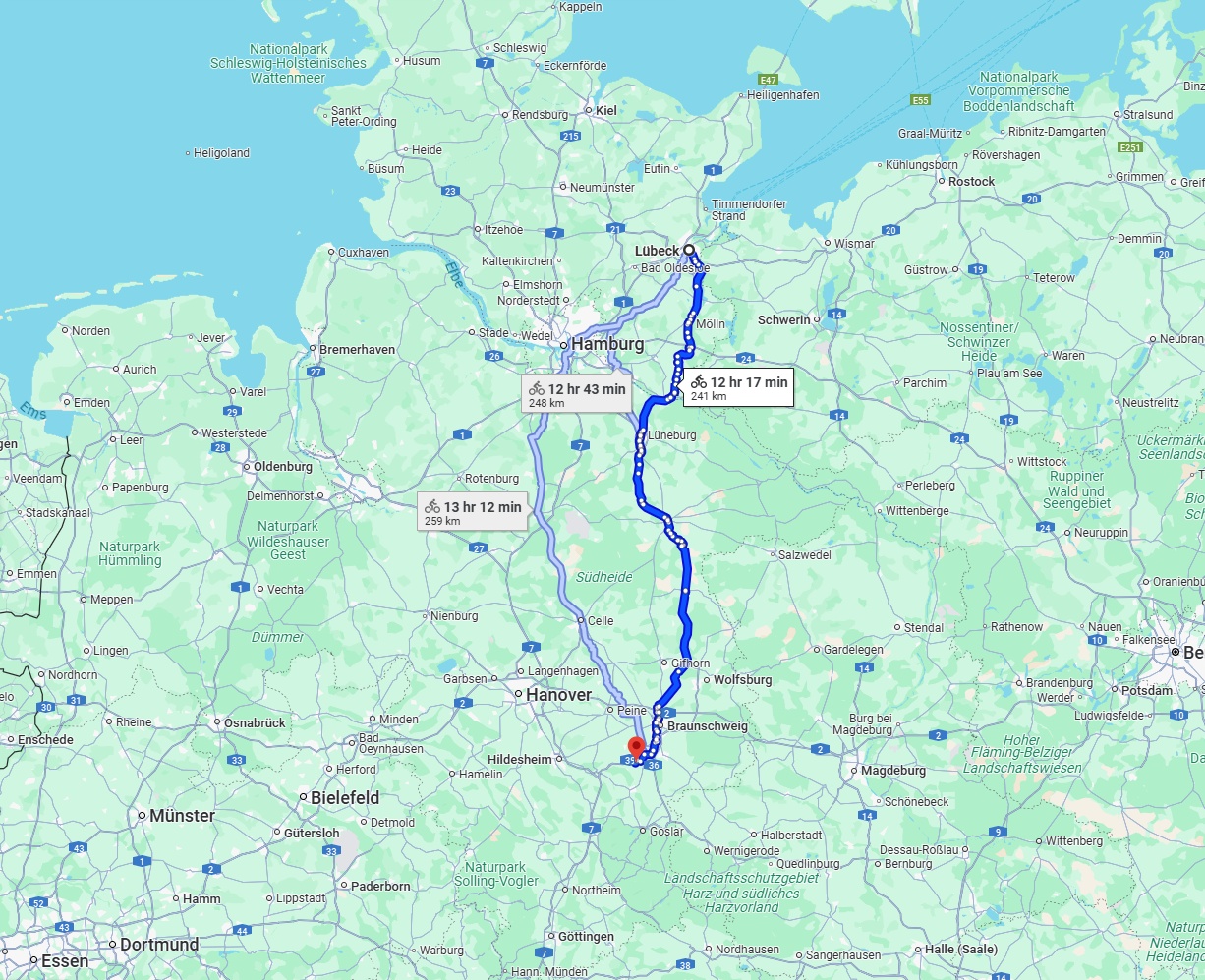 Anreise von Lübeck Zu Salzgitter Über 