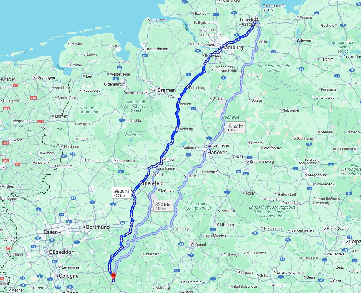 Anreise von Lübeck Zu Siegen Über 