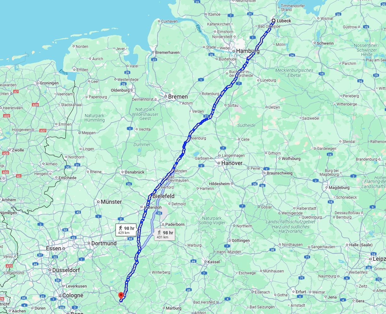 Anreise von Lübeck Zu Siegen Über 