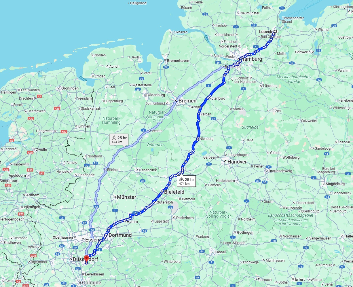 Anreise von Lübeck Zu Solingen Über 