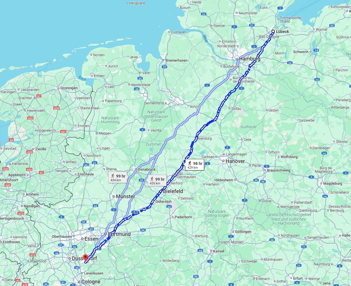 Anreise von Lübeck Zu Solingen Über 