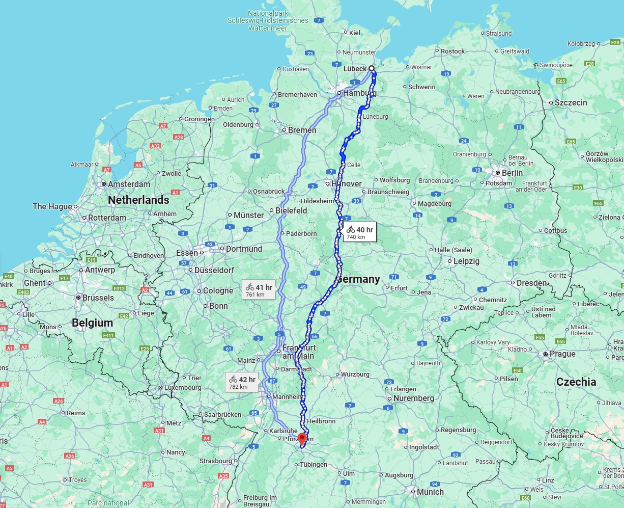 Anreise von Lübeck Zu Stuttgart Über 