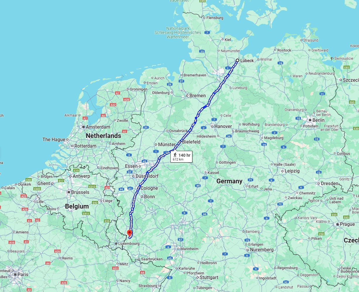 Anreise von Lübeck Zu Trier Über 