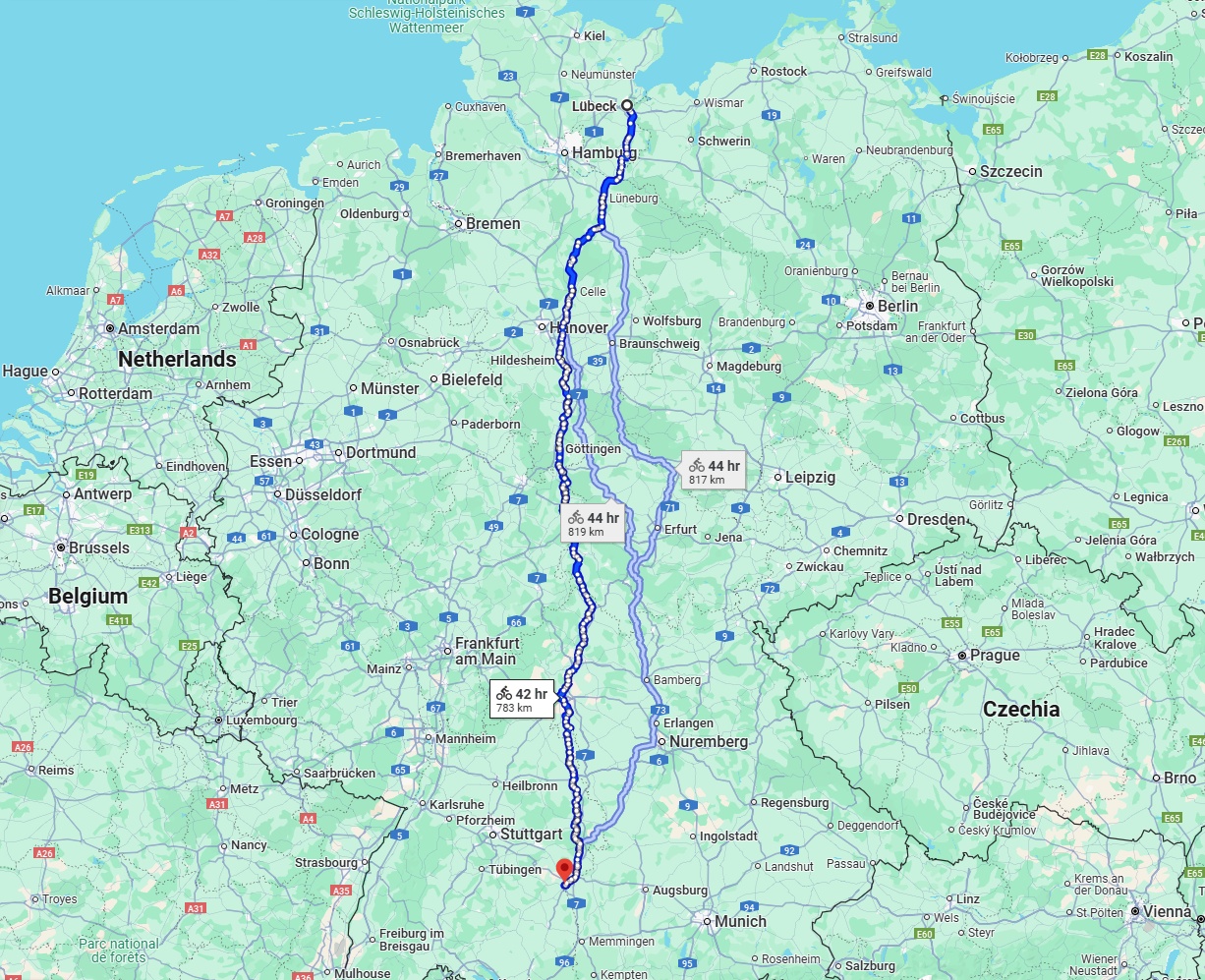 Anreise von Lübeck Zu Ulm Über 