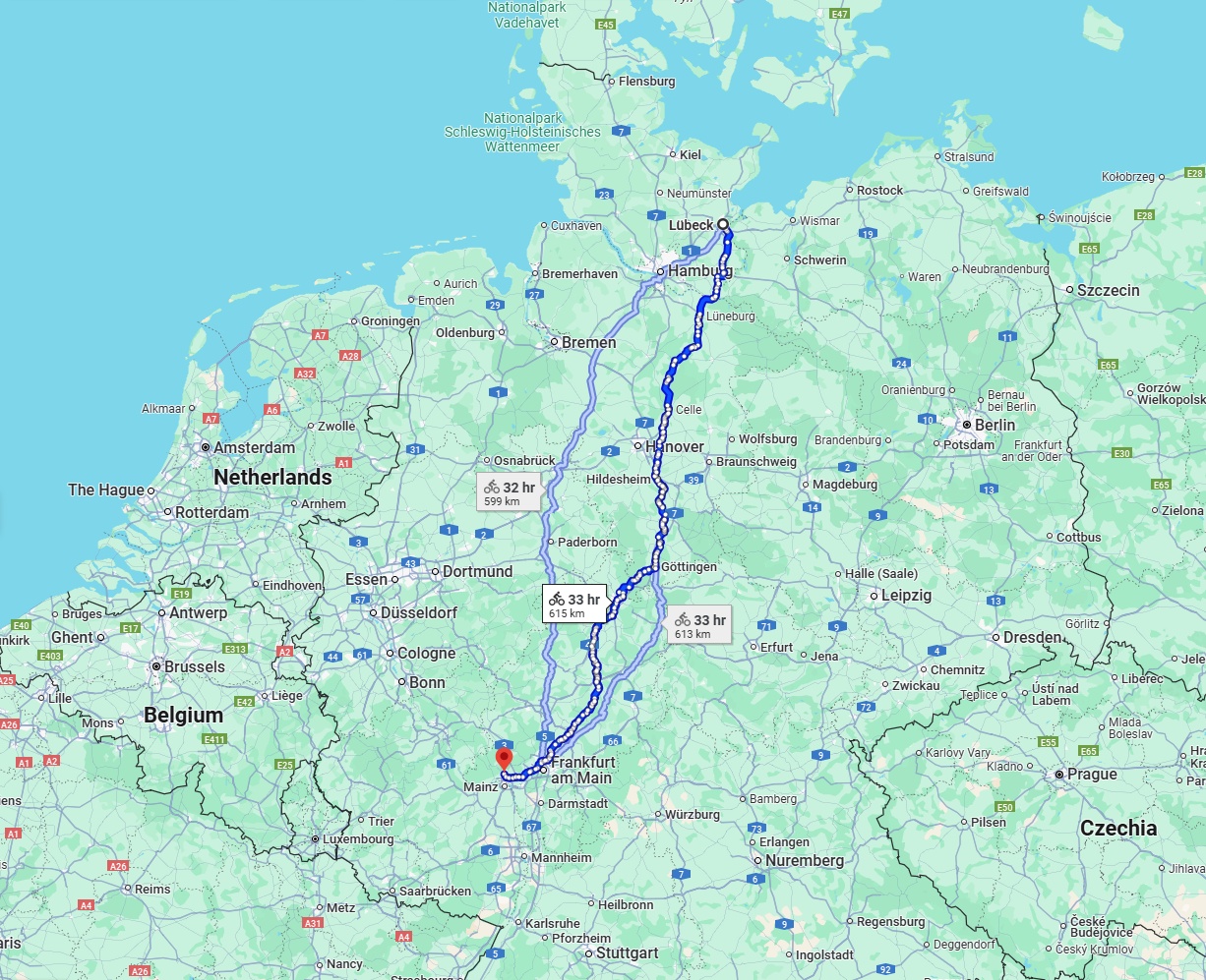 Anreise von Lübeck Zu Wiesbaden Über 