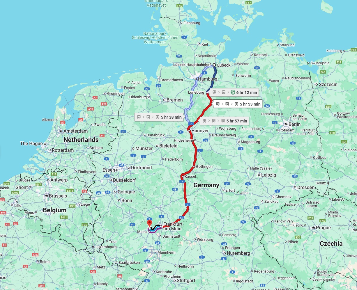 Anreise von Lübeck Zu Wiesbaden Über 
