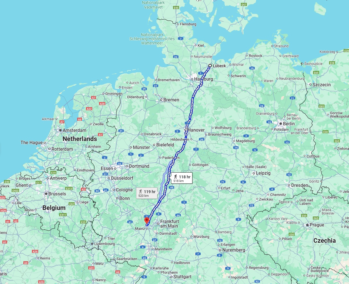 Anreise von Lübeck Zu Wiesbaden Über 