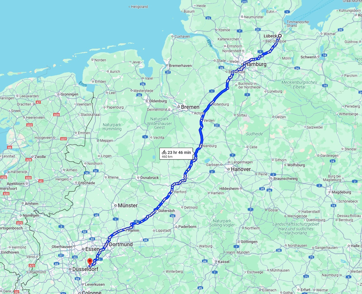 Anreise von Lübeck Zu Wuppertal Über 