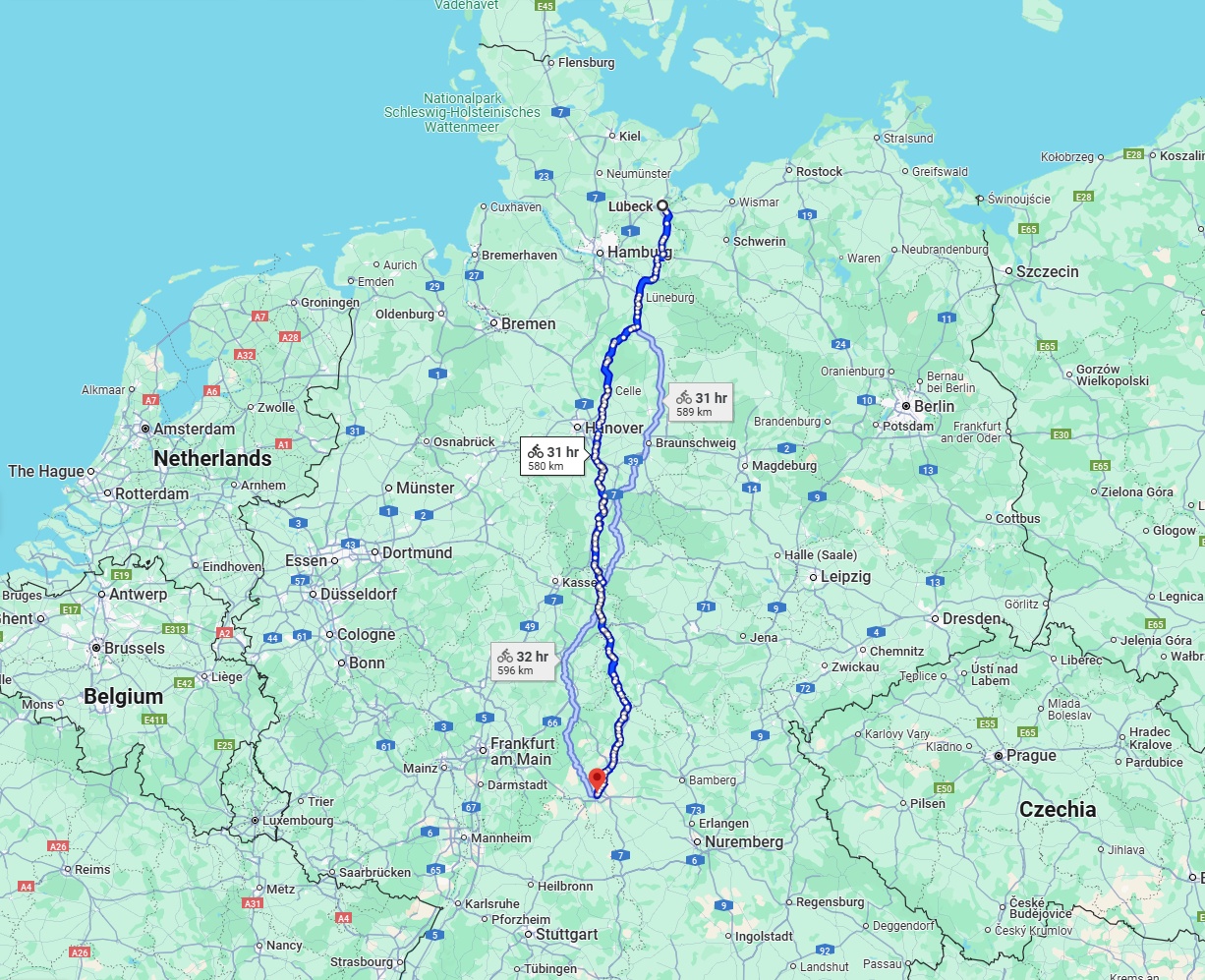Anreise von Lübeck Zu Würzburg Über 