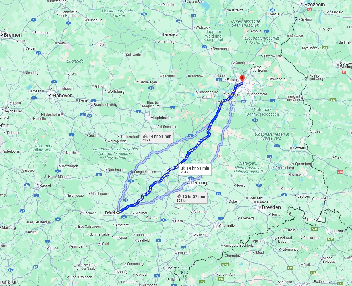 Anreise von Erfurt Zu Berlin Über 