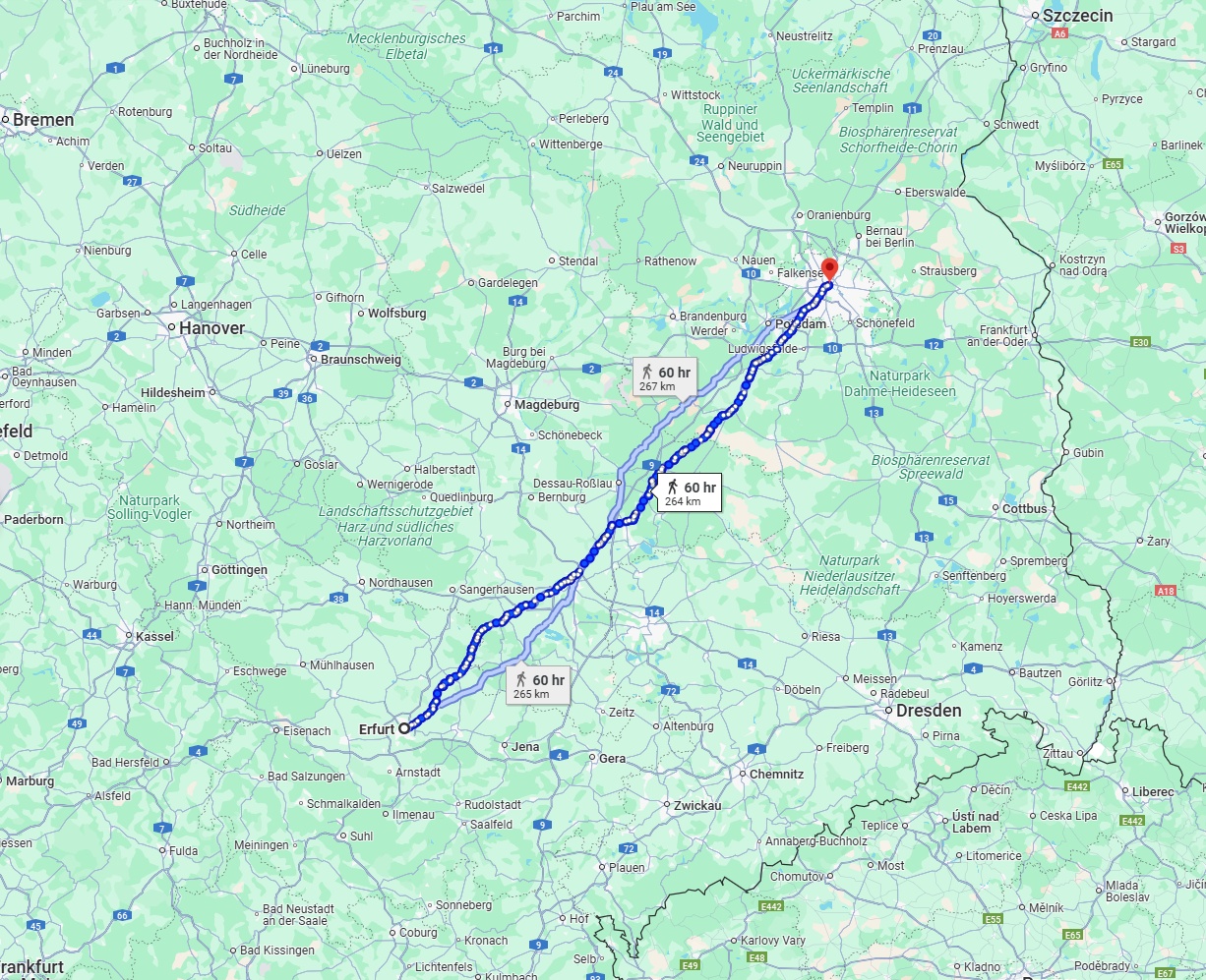 Anreise von Erfurt Zu Berlin Über 