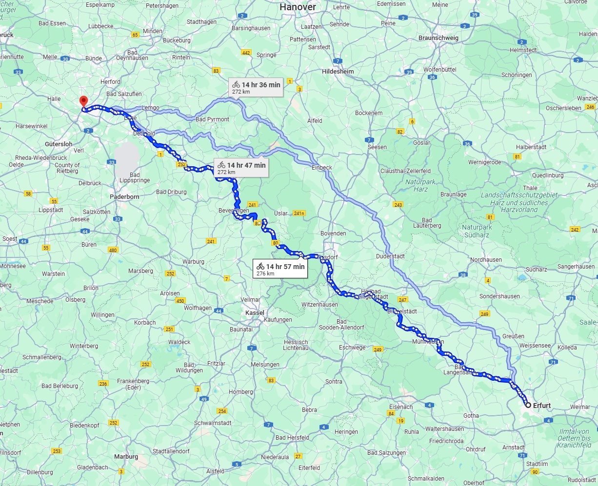 Anreise von Erfurt Zu Bielefeld Über 