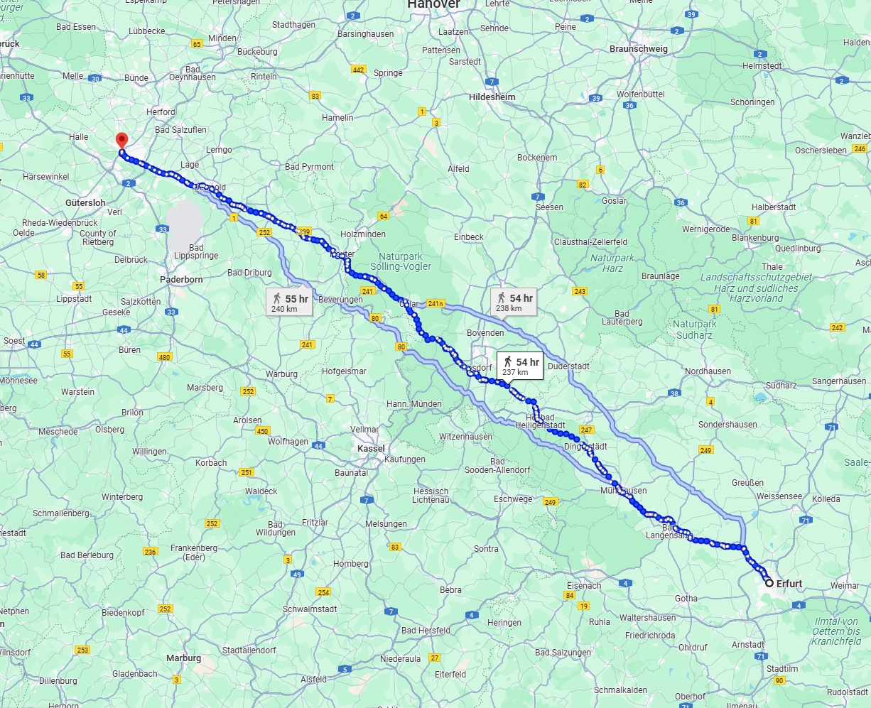 Anreise von Erfurt Zu Bielefeld Über 