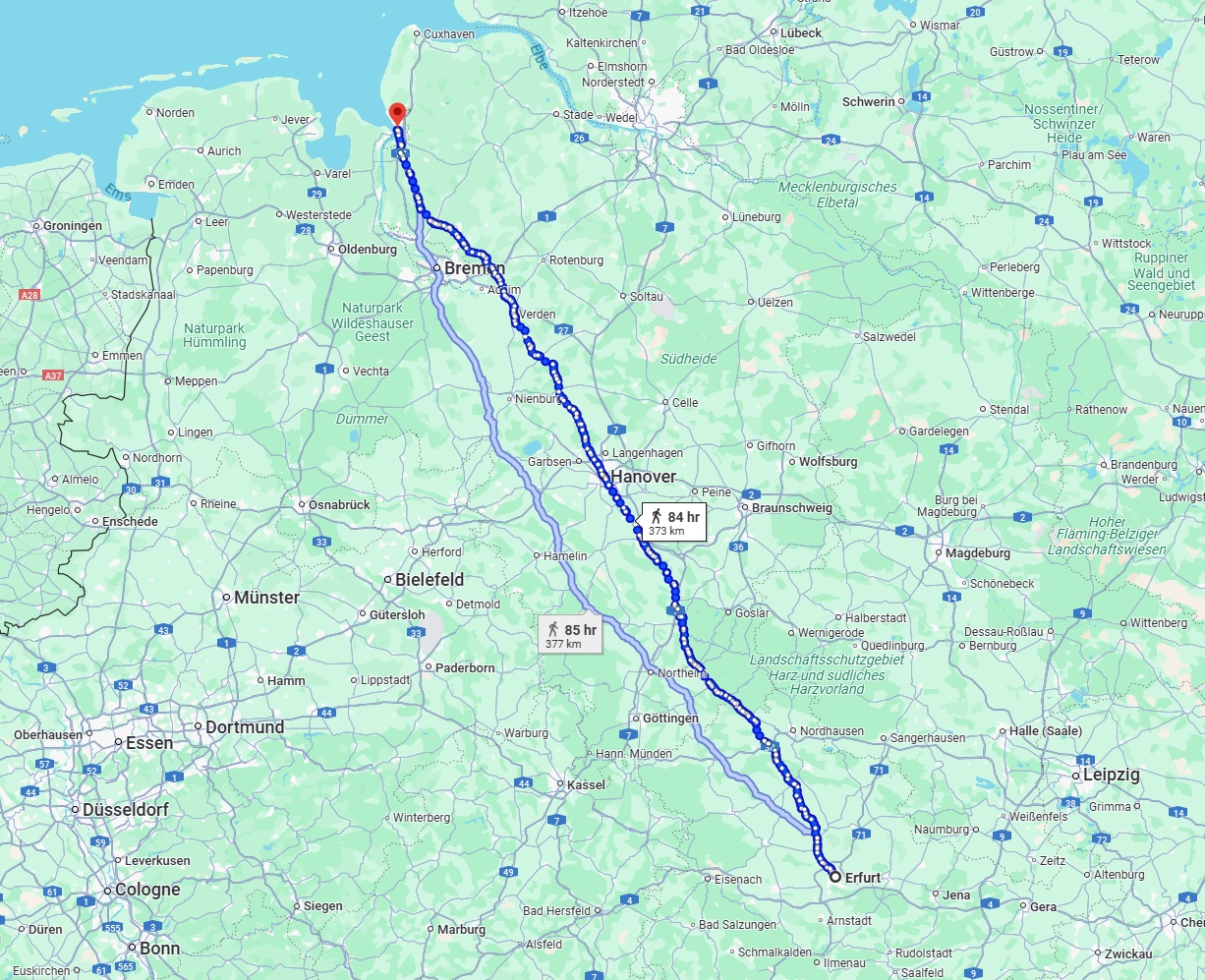Anreise von Erfurt Zu Bremerhaven Über 