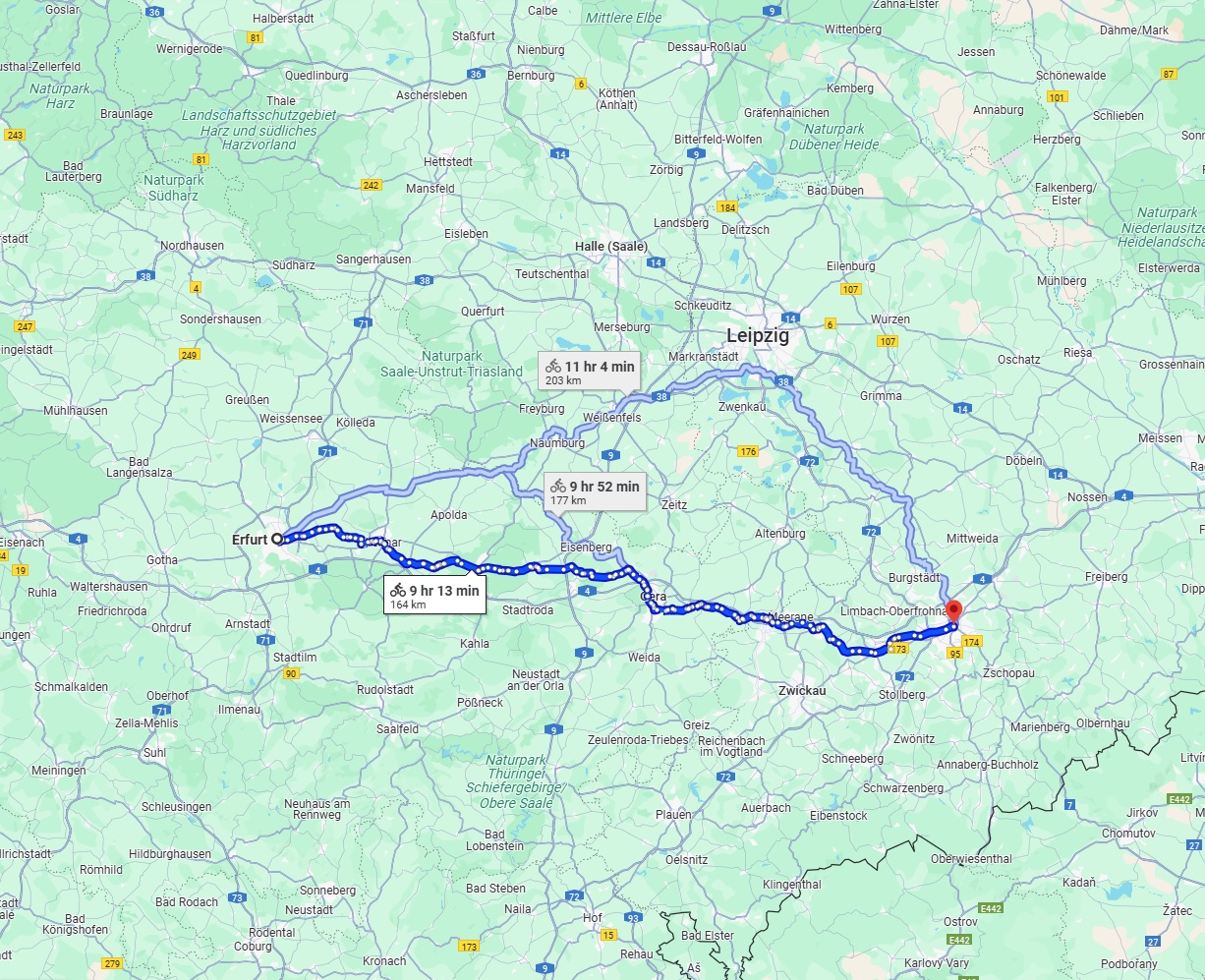 Anreise von Erfurt Zu Chemnitz Über 