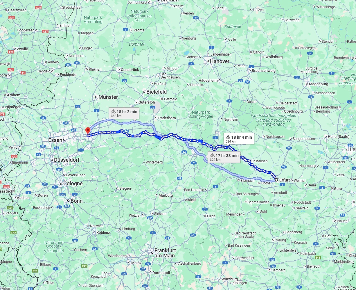 Anreise von Erfurt Zu Dortmund Über 