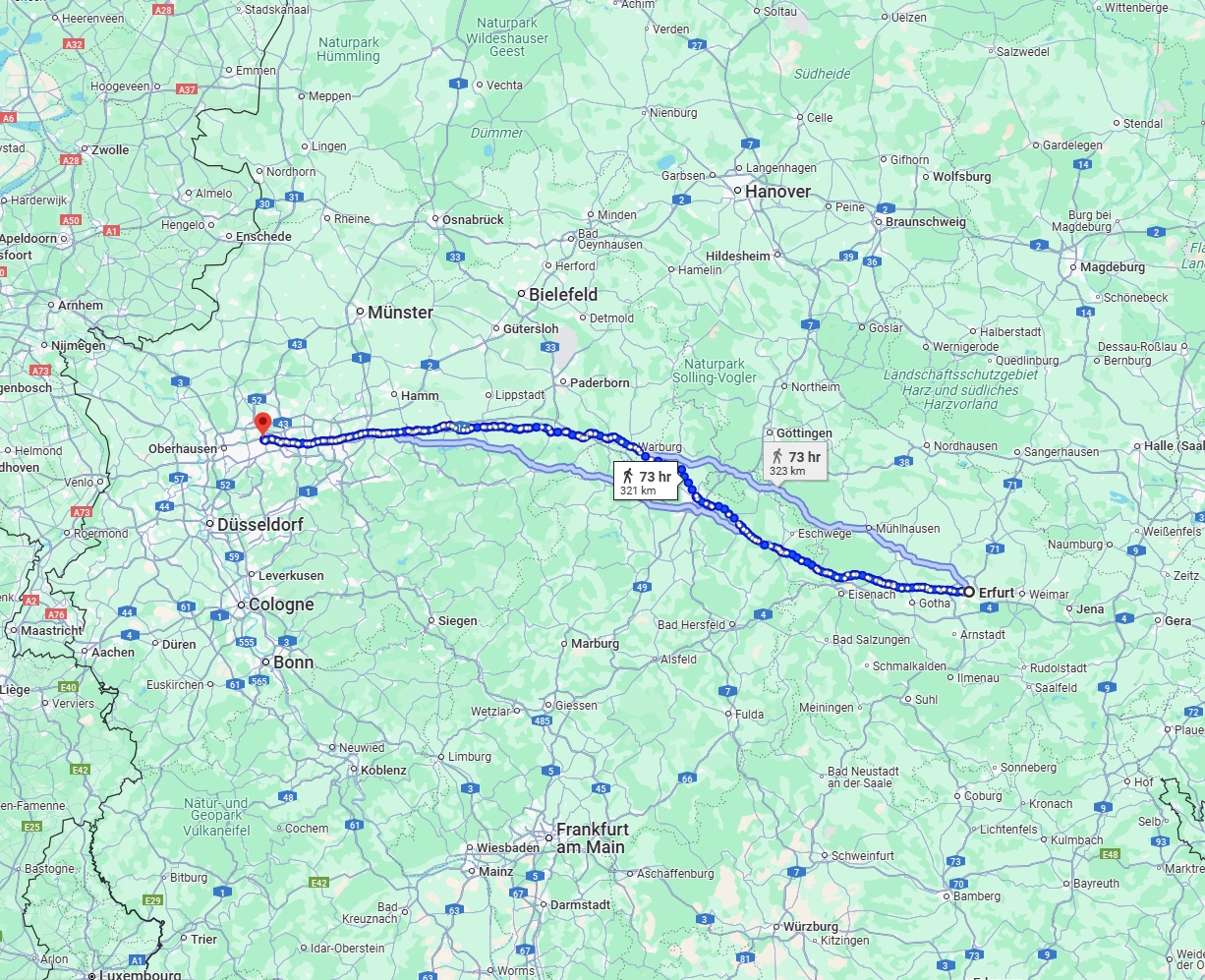 Anreise von Erfurt Zu Gelsenkirchen Über 