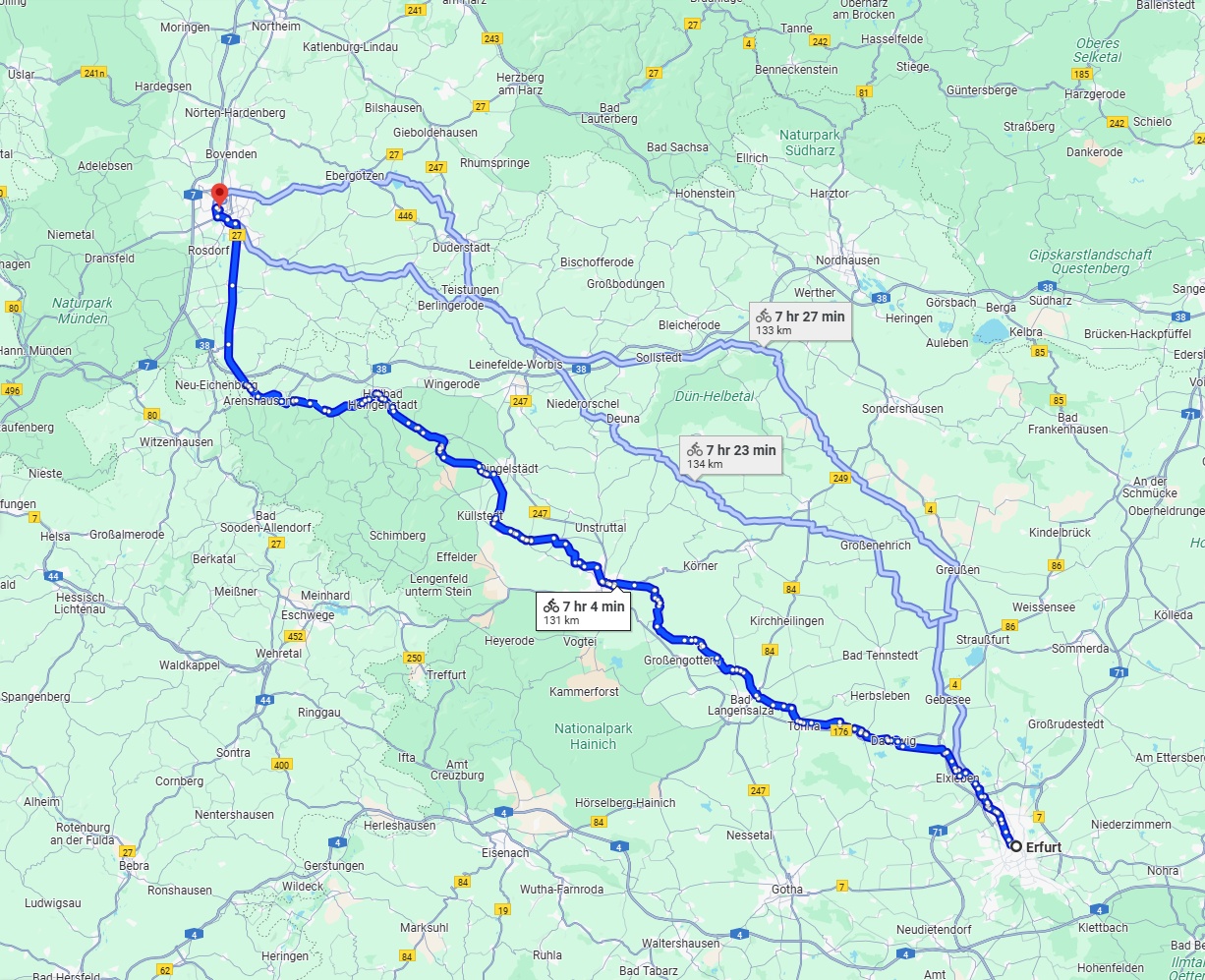 Anreise von Erfurt Zu Göttingen Über 