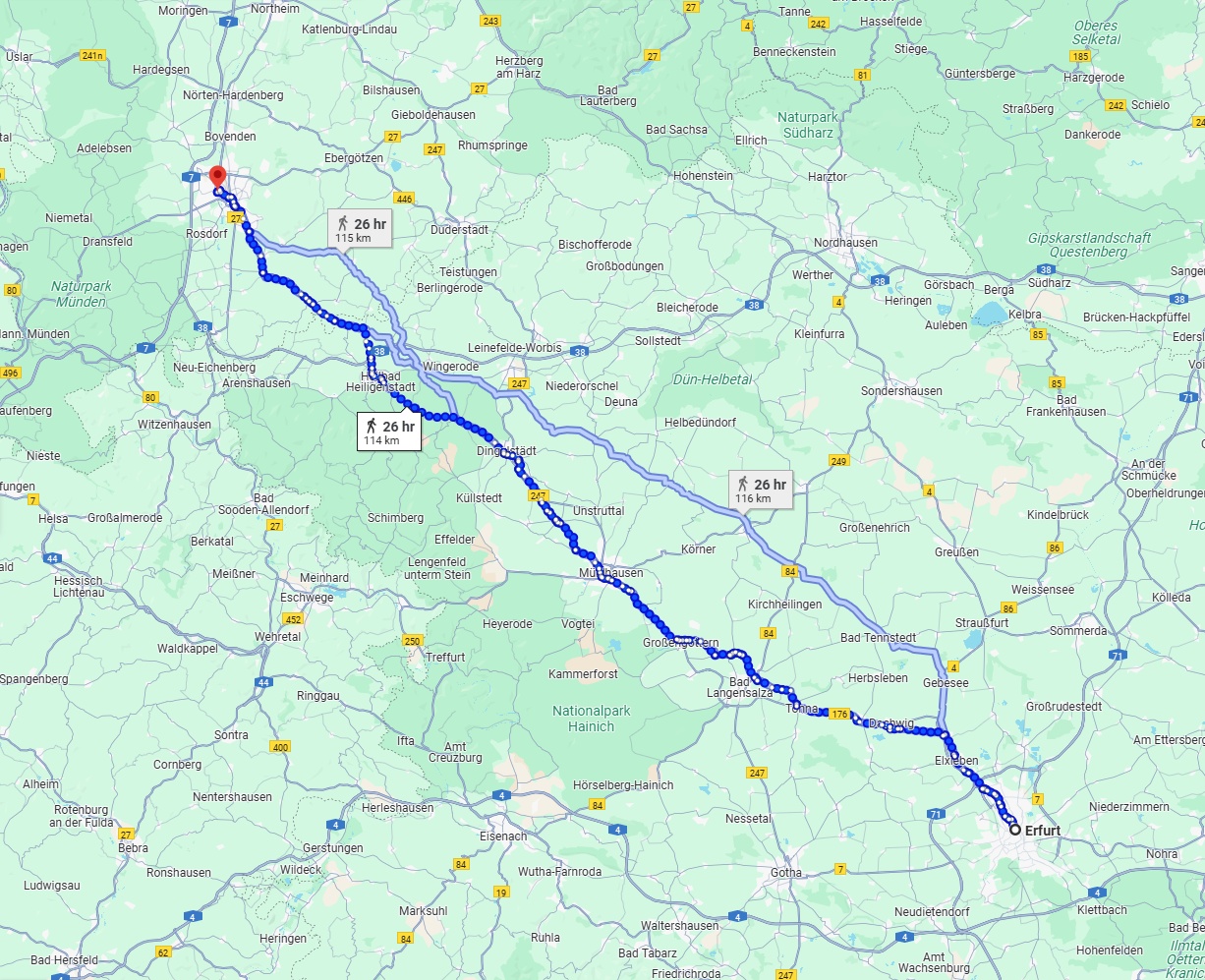Anreise von Erfurt Zu Göttingen Über 